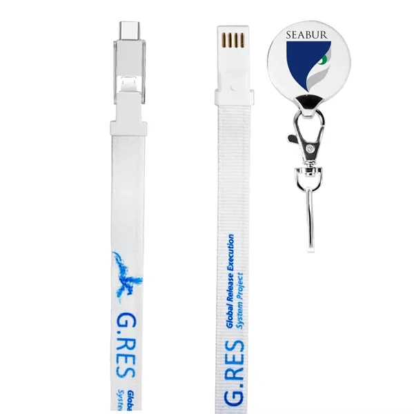 33.5" Lanyard *3-in-1 charging cable with USB tip on one end... from ASI 90154 Sunjoy Group Inc