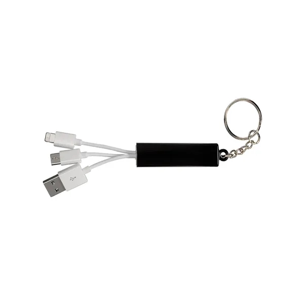 ABS plastic keychain with USB-C, 5 Pin and MicroUSB connectors and... from ASI 79530 Prime Line