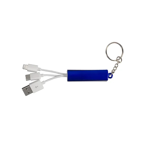 ABS plastic keychain with USB-C, 5 Pin and MicroUSB connectors and... from ASI 79530 Prime Line