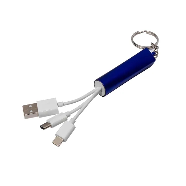 ABS plastic keychain with USB-C, 5 Pin and MicroUSB connectors and... from ASI 79530 Prime Line