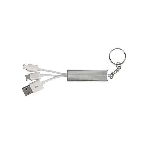 ABS plastic keychain with USB-C, 5 Pin and MicroUSB connectors and... from ASI 79530 Prime Line