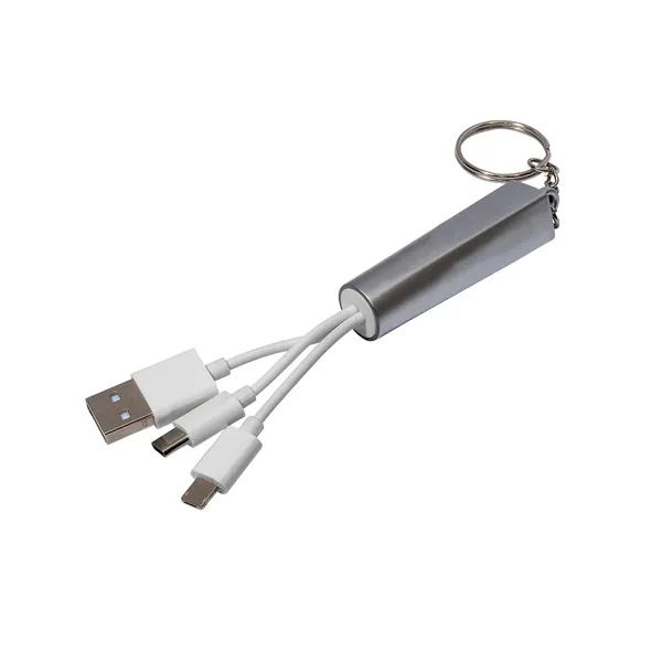 ABS plastic keychain with USB-C, 5 Pin and MicroUSB connectors and... from ASI 79530 Prime Line
