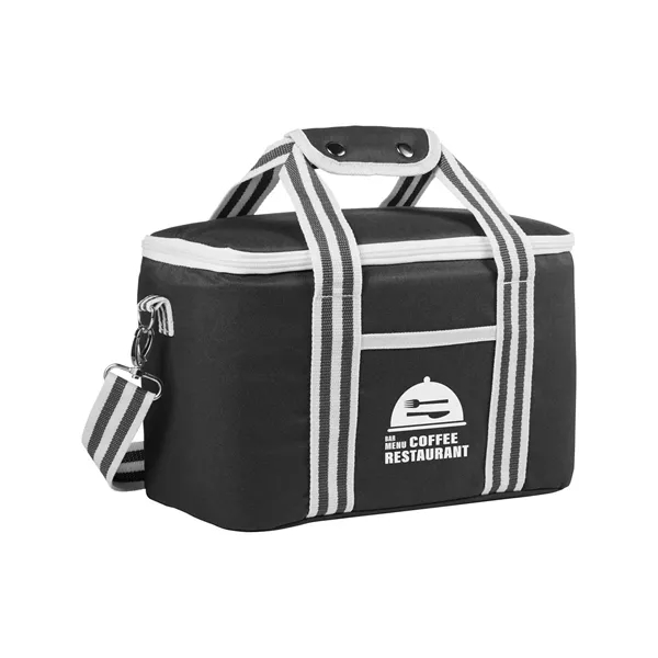 12.5" x 8" x 6.5" can cooler with a double-zippered main... from ASI 79530 Prime Line