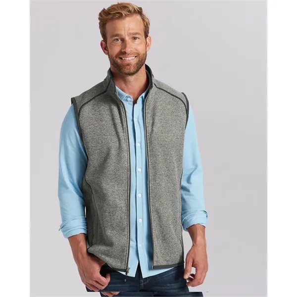 Men's vest with a full-zip, pockets, tonal stretch binding, and CB... from ASI 47965 Cutter & Buck