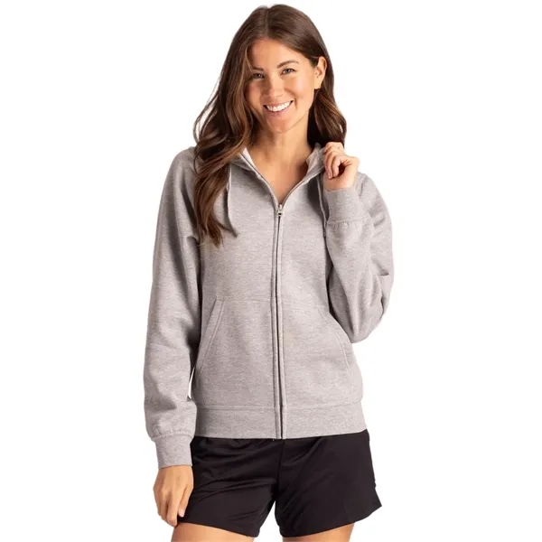 Unisex sweatshirt with a hood, full-zip, anti-pill finish, drawstring, metal grommets,... from ASI 47965 Cutter & Buck