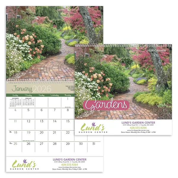 11 x 19 2024 Gardens calendar n 70# glossy paper with... from ASI 40480 Koozie Group / Norwood Triumph Calendar