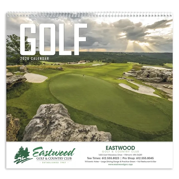 11 x 19 2024 Golf wall calendar printed on 70# paper... from ASI 40480 Koozie Group / Norwood Triumph Calendar