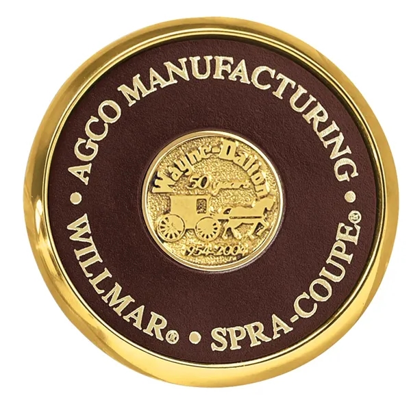 Round Brass Coaster... from ASI 40480 Koozie Group / Norwood