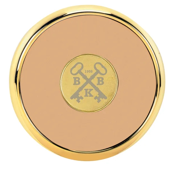 Round Brass Coaster... from ASI 40480 Koozie Group / Norwood