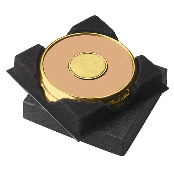 Two Coasters in Deluxe Black Flocked Gift Box... from ASI 40480 Koozie Group