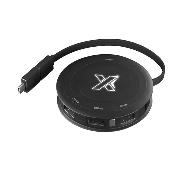 SCX Design™ Wireless Charger & 4 Hub 2.0... from ASI 40480 Koozie Group