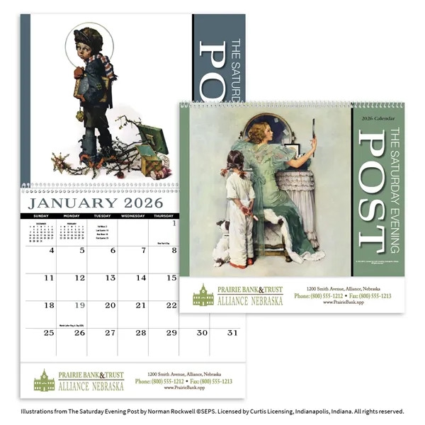 Saturday Evening Post Appointment Calendar - Spiral... from ASI 40480 Koozie Group / HotLine®