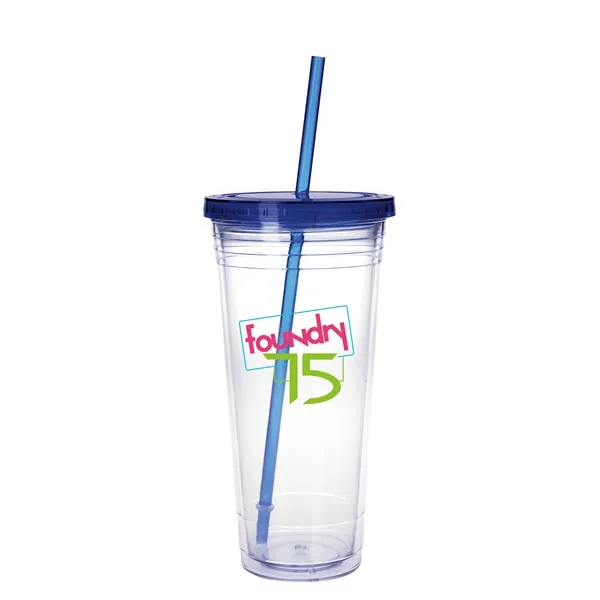 Clear Tumbler with Colored Lid - 24 oz.... from ASI 40480 Koozie Group / Norwood
