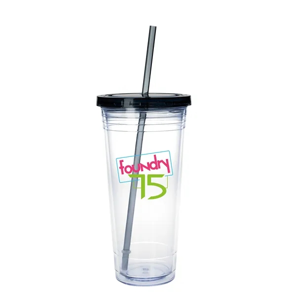 Clear Tumbler with Colored Lid - 24 oz.... from ASI 40480 Koozie Group / Norwood