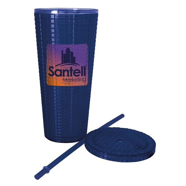 Square-Pattern Double-Wall Tumbler - 23 oz.... from ASI 40480 Koozie Group