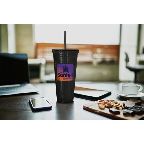 Square-Pattern Double-Wall Tumbler - 23 oz.... from ASI 40480 Koozie Group