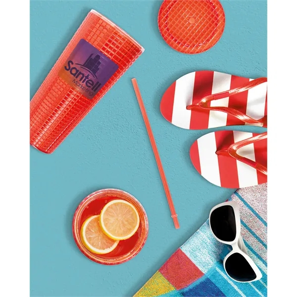 Square-Pattern Double-Wall Tumbler - 23 oz.... from ASI 40480 Koozie Group