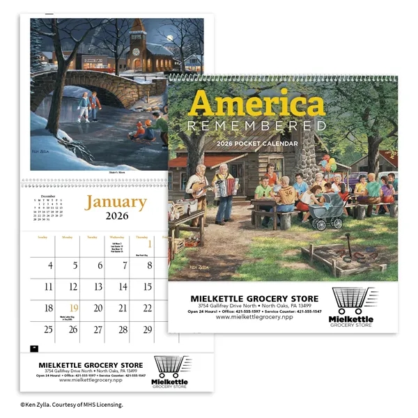 America Remembered Pocket Calendar... from ASI 40480 Koozie Group / HotLine®