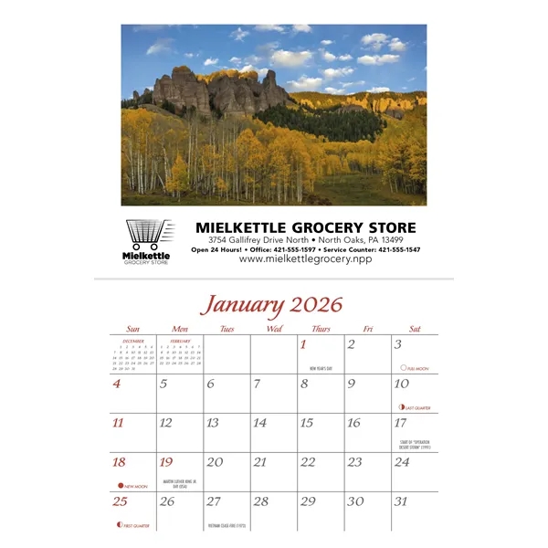 8 x 13 2024 recipe calendar on #50 paper.... from ASI 40480 Koozie Group / Norwood Triumph Calendar