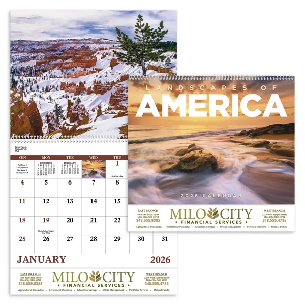 Landscapes of America - Spiral... from ASI 40480 Koozie Group / Norwood Triumph Calendar
