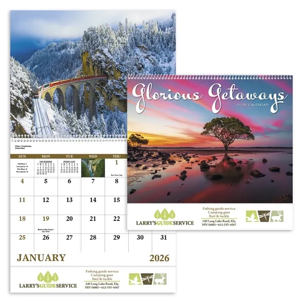 Glorious Getaways - Spiral... from ASI 40480 Koozie Group / Norwood Triumph Calendar