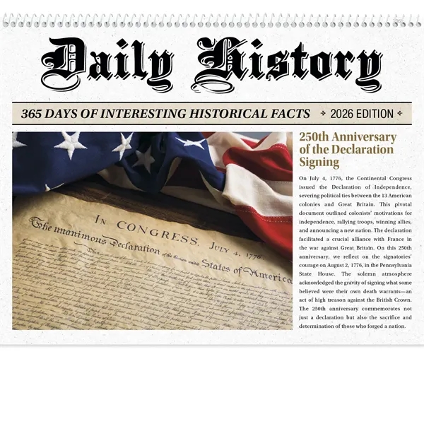 Daily History Spiral... from ASI 40480 Koozie Group / Norwood Triumph Calendar