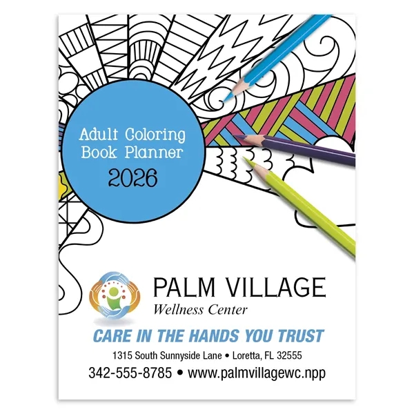 Adult Coloring Book Planner... from ASI 40480 Koozie Group / Norwood Triumph Calendar