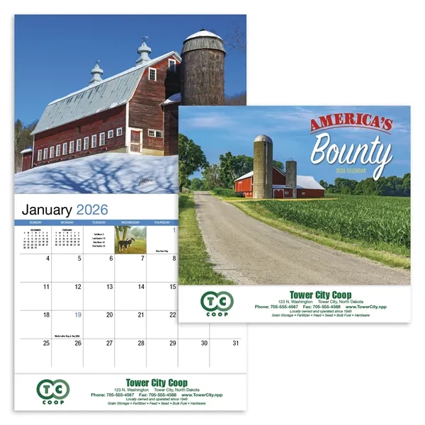 America's Bounty Appointment Calendar - Stapled... from ASI 40480 Koozie Group / HotLine®