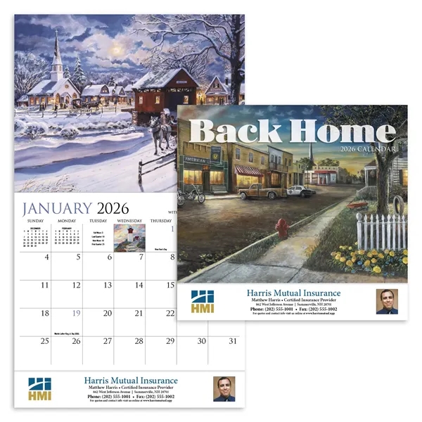 Back Home Appointment Calendar - Stapled... from ASI 40480 Koozie Group / HotLine®