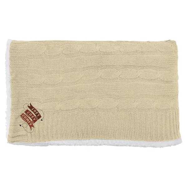 Cable Knit Sherpa Blanket... from ASI 40480 Koozie Group