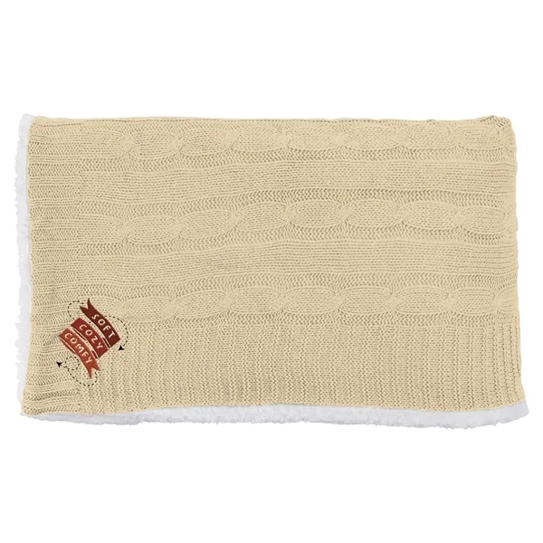 Cable Knit Sherpa Blanket... from ASI 40480 Koozie Group