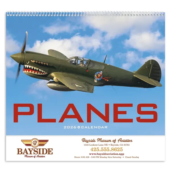 11 x 19 2024 Planes calendar on 70# paper glossy paper... from ASI 40480 Koozie Group / Norwood Triumph Calendar