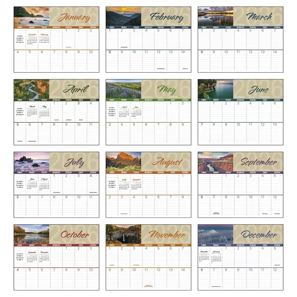 Scenes of America Big Block Memo... from ASI 40480 Koozie Group / Norwood Triumph Calendar