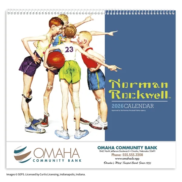Norman Rockwell Appointment Calendar - Spiral... from ASI 40480 Koozie Group / HotLine®