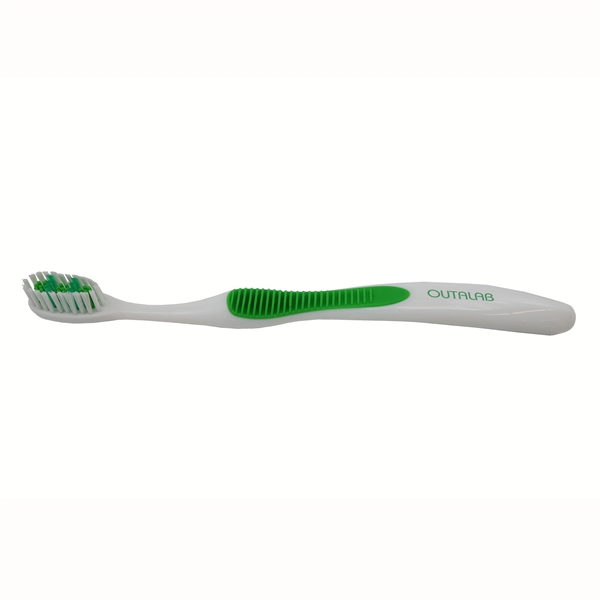 .65" x 7.375" toothbrush with 610 nylon bristle count with rubber... from ASI 90807 Tekweld