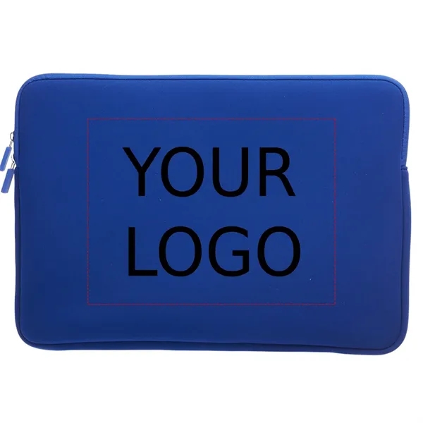 15 inch Neoprene foam zipper laptop sleeve plus 1 color silkscreen... from ASI 37218 Athena Promo (tm)