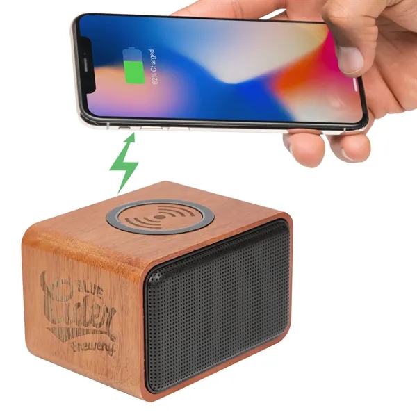 Wooden Bluetooth speaker with wireless charging pad.... from ASI 66887 PCNA / Leeds