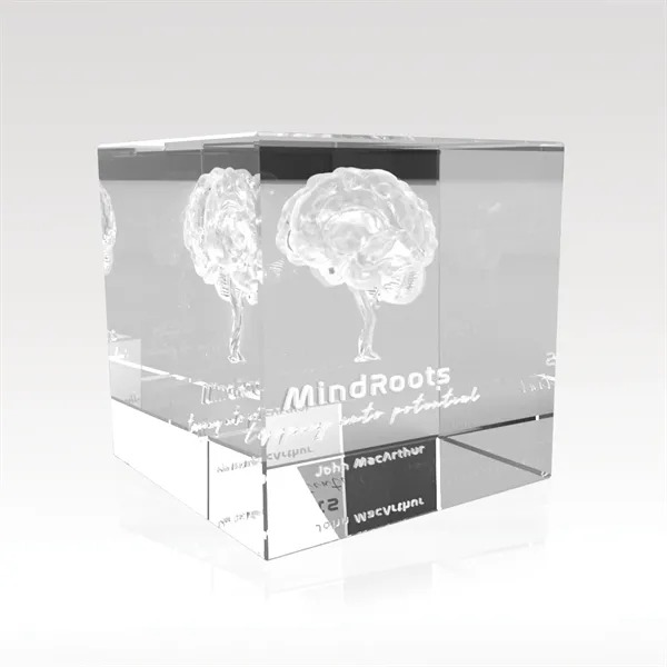 2" x 2" x 2" 3D cube award made of optical... from ASI 93986 Visions/Awardcraft / Visions Awards