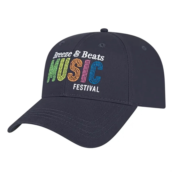 Low profile structured six panel brushed cotton twill cap with sandwich... from ASI 43792 Cap America Inc