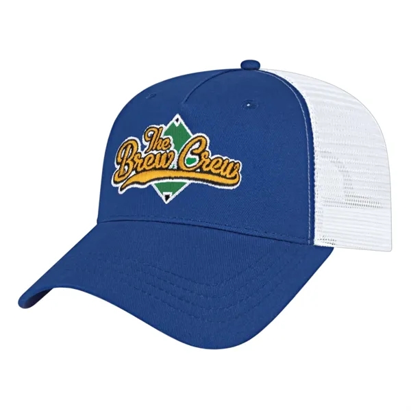 Low profile five panel brushed cotton twill cap with adjustable snapback... from ASI 43792 Cap America Inc