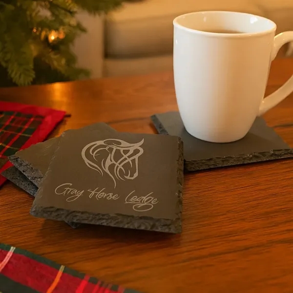 These laserable Slate coaster sets make great corporate or personal gifts!Because... from ASI 72657 Active Life Promo / Apres Ski Ingrain Promo