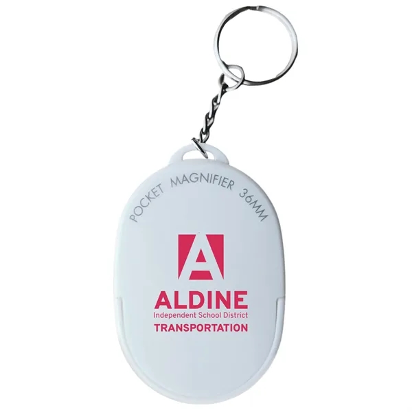 Keychain with 3X pocket magnifier.... from ASI 64845 Kin Image Inc / Himmers International Inc. DBA Kin Image Inc