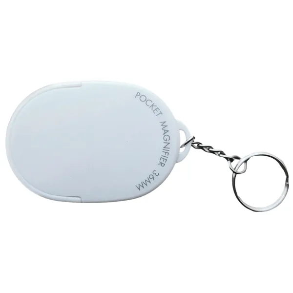 Keychain with 3X pocket magnifier.... from ASI 64845 Kin Image Inc / Himmers International Inc. DBA Kin Image Inc