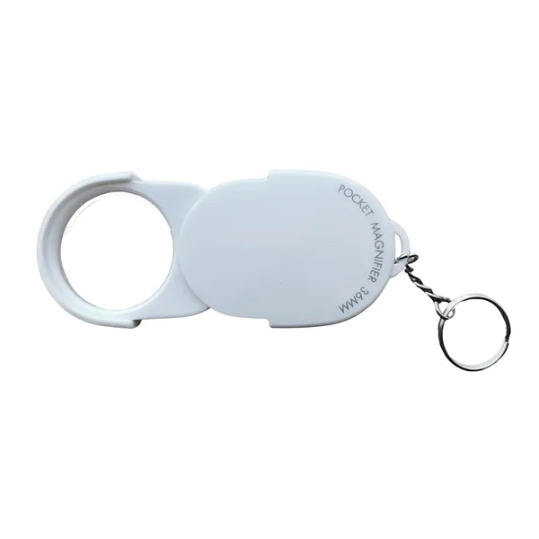 Keychain with 3X pocket magnifier.... from ASI 64845 Kin Image Inc / Himmers International Inc. DBA Kin Image Inc