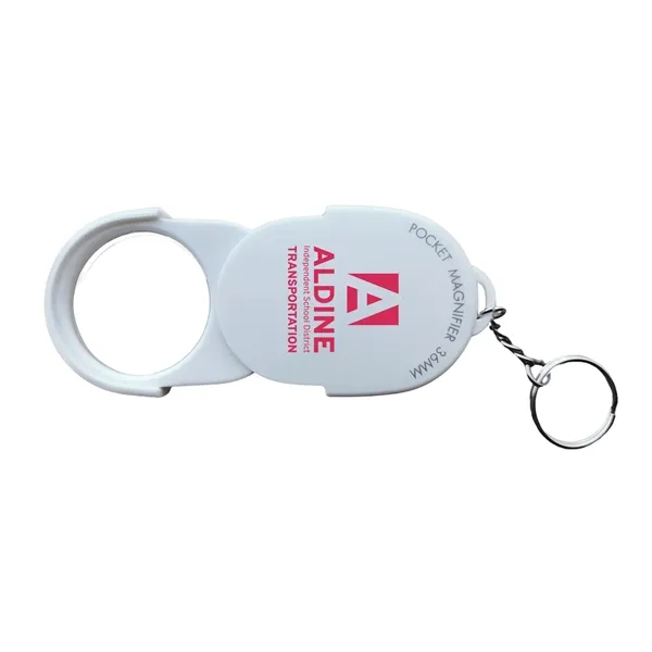 Keychain with 3X pocket magnifier.... from ASI 64845 Kin Image Inc / Himmers International Inc. DBA Kin Image Inc