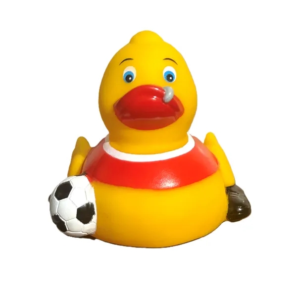 The Rubber Soccer Duck with a cute nose ring on its... from ASI 57705 Goodview Industries Co Inc