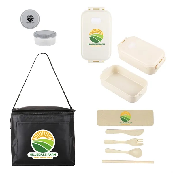 Lunch storage set with reusable storage containers, cooler bag, and a... from ASI 61966 HPG / Beacon Promotions