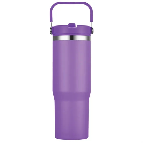 30-oz. double walled stainless steel and polypropylene tumbler with clear slide... from ASI 57655 STOPNGO Line