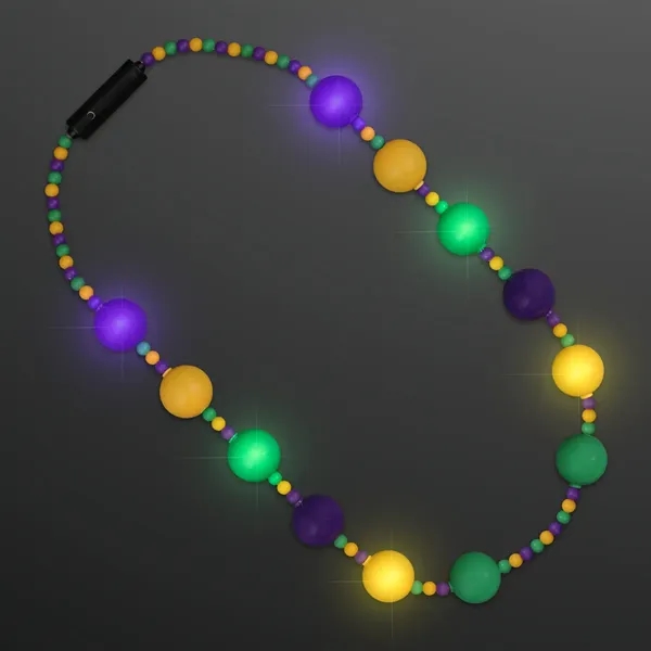 Mardi Gras Party Balls LED Necklace; Blank Pricing... from ASI 34194 ALightPromos
