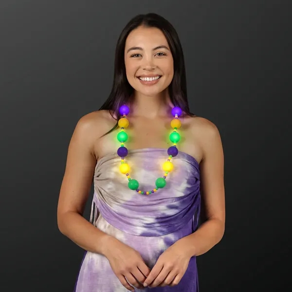 Mardi Gras Party Balls LED Necklace; Blank Pricing... from ASI 34194 ALightPromos
